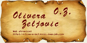 Olivera Zeljović vizit kartica